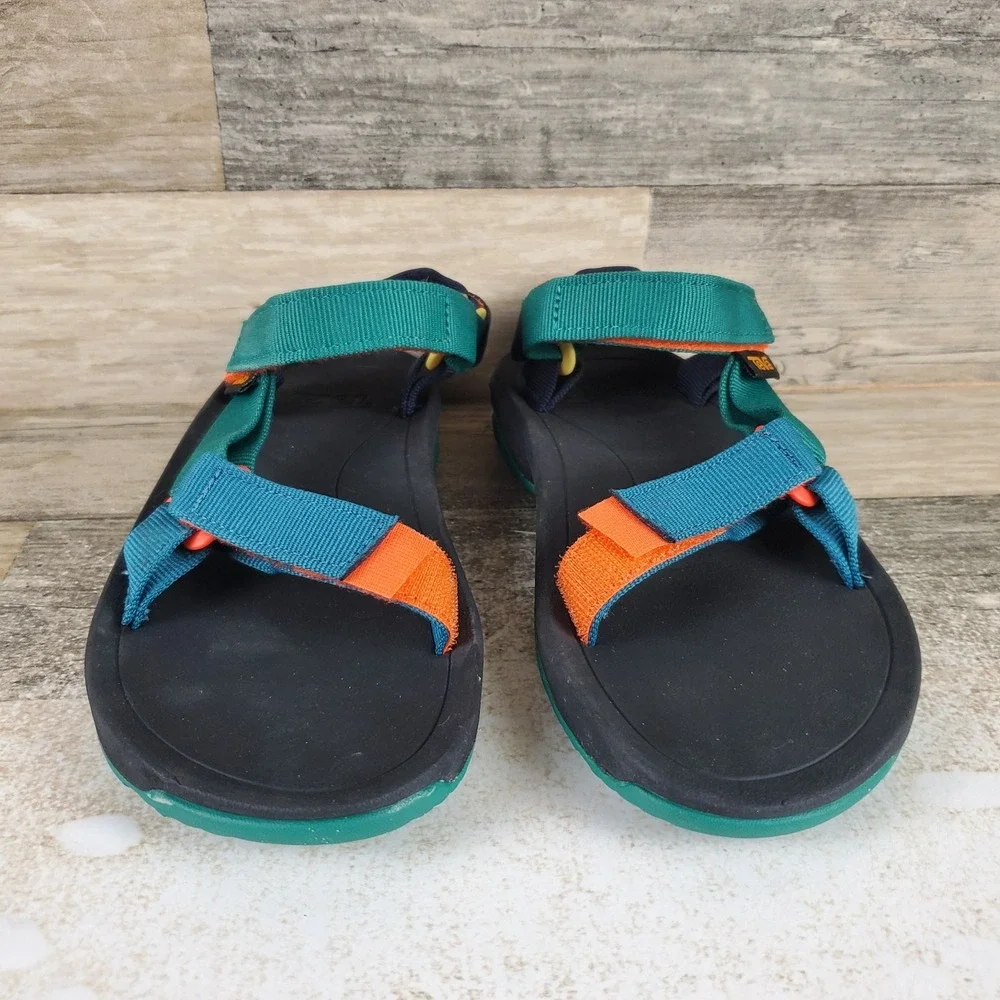 Teva Hurricane XLT Kids Sandals 2 J2 Blue Coral Multi Hook and Loop Comfort